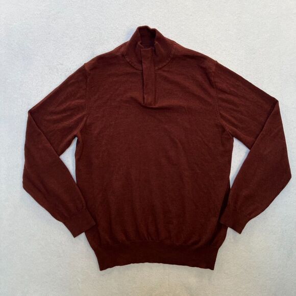 Southern Tide Other - Mens Southern Tide Burgundy 1/4 Zip Merino Wool Pullover Sweater Size Large EUC